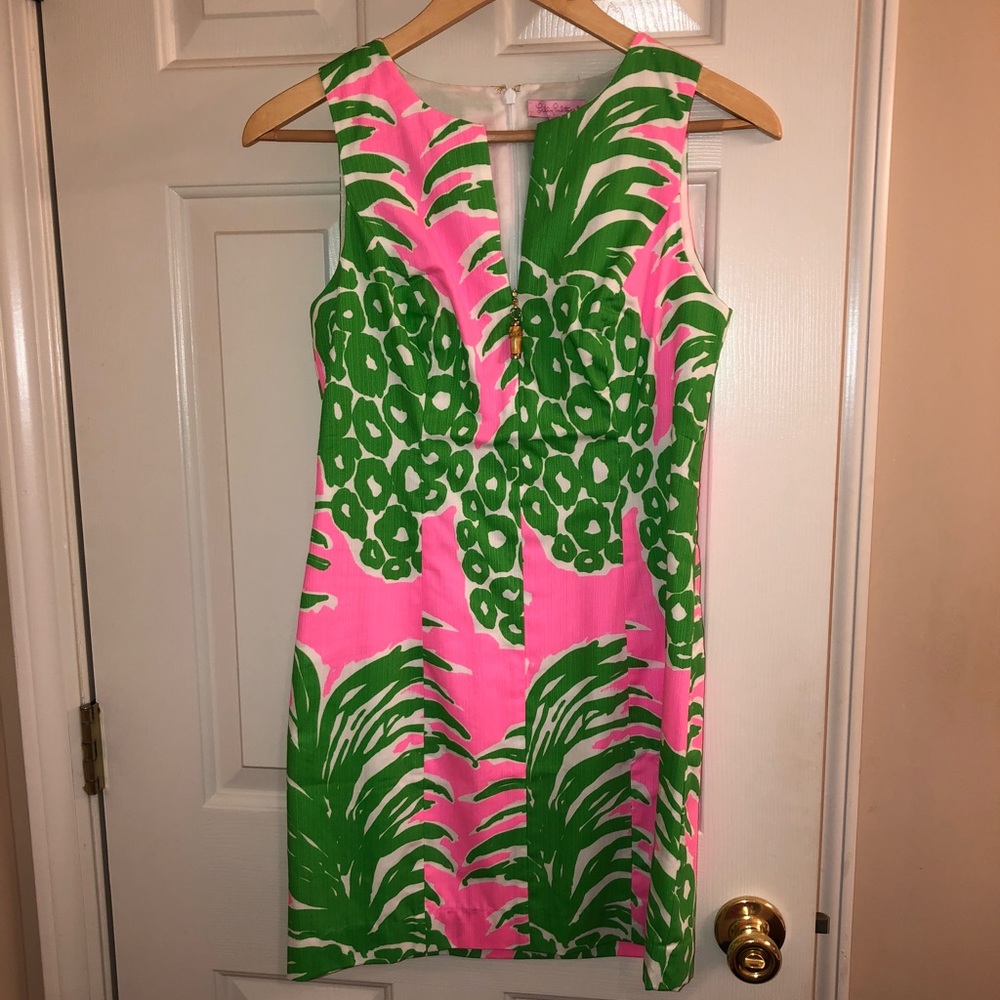 Pineapple Lilly Pulitzer shift- Flamenco pattern